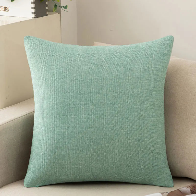 Cotton Linen Cushion Cover - Solid Color