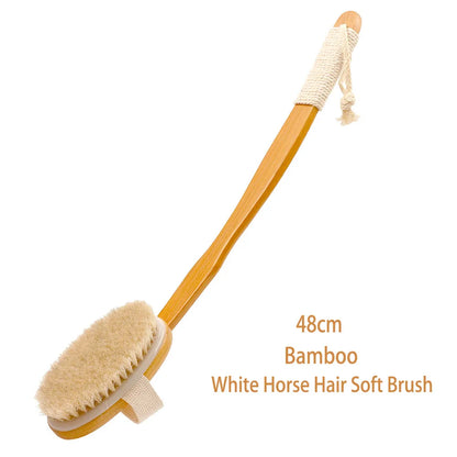 Bamboo Long Handle Bath Brush - 48cm