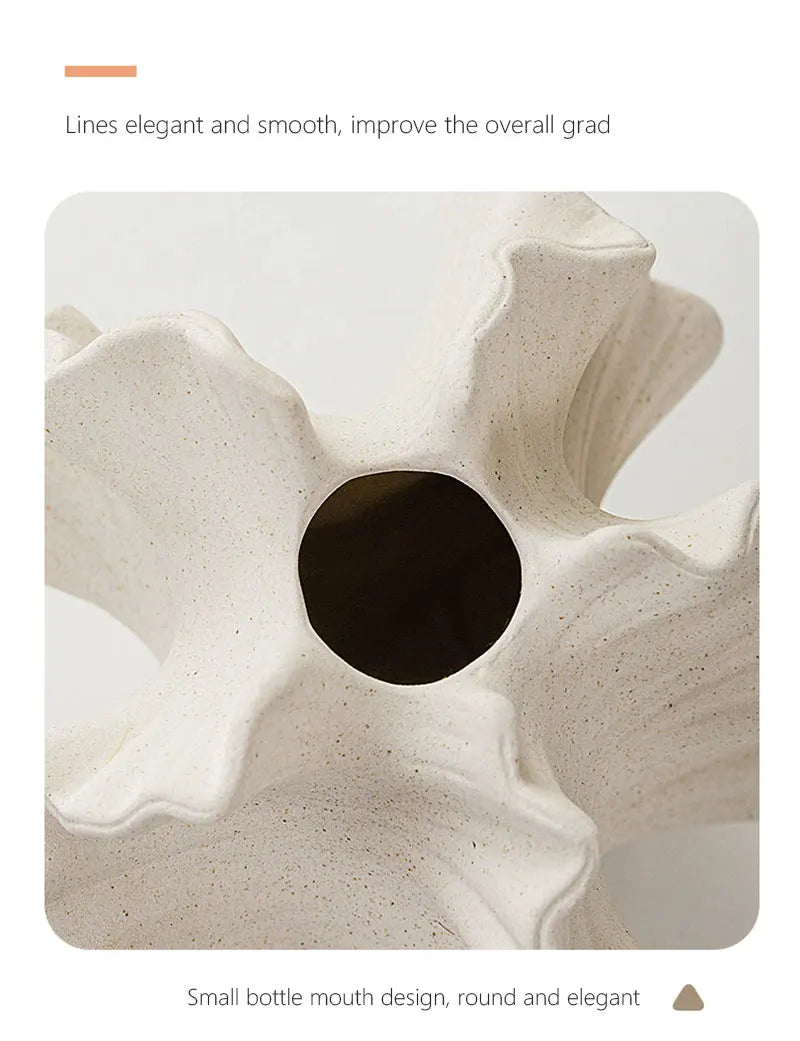 Ceramic Coral Vase - Nordic Style