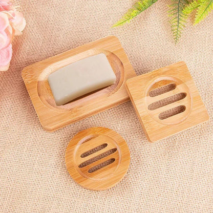 Bamboo Soap Dish - Natural Drain Tray