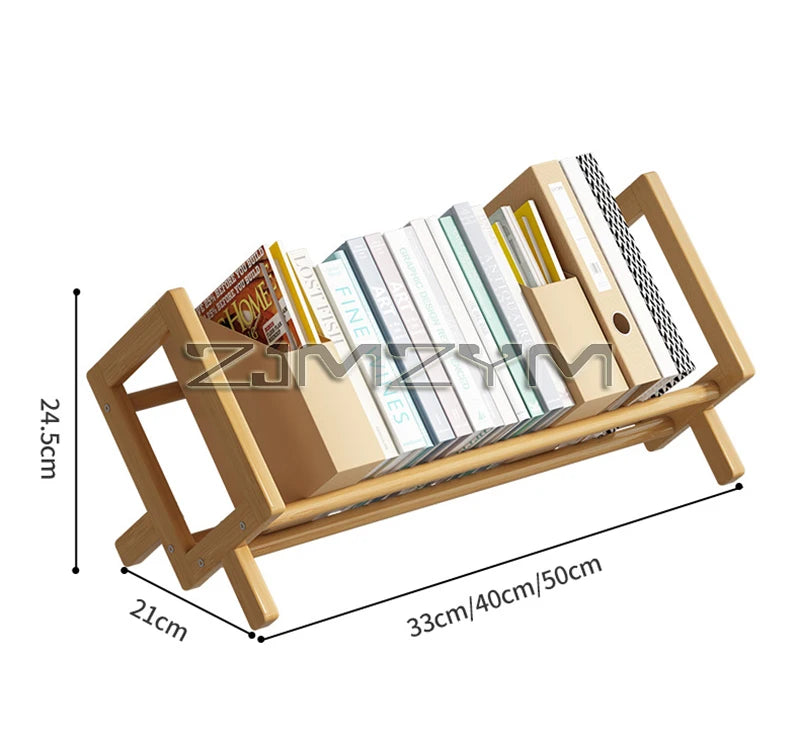 Bamboo Desktop Bookshelf - Multi-Tier Organizer