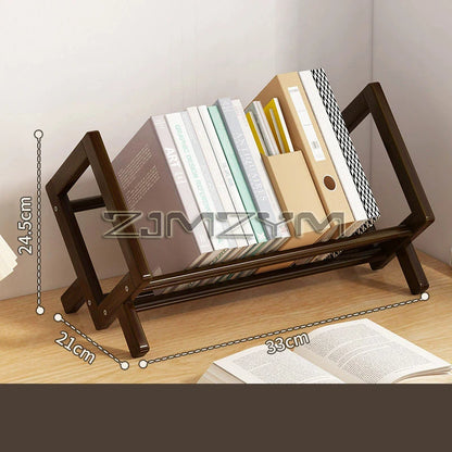Bamboo Desktop Bookshelf - Multi-Tier Organizer