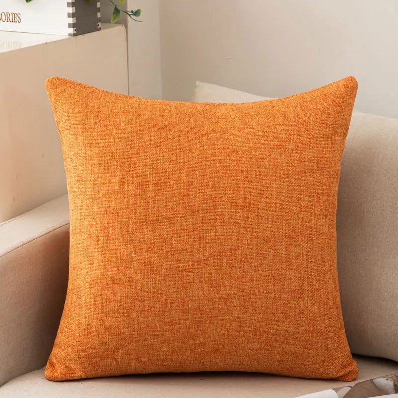 Cotton Linen Cushion Cover - Solid Color