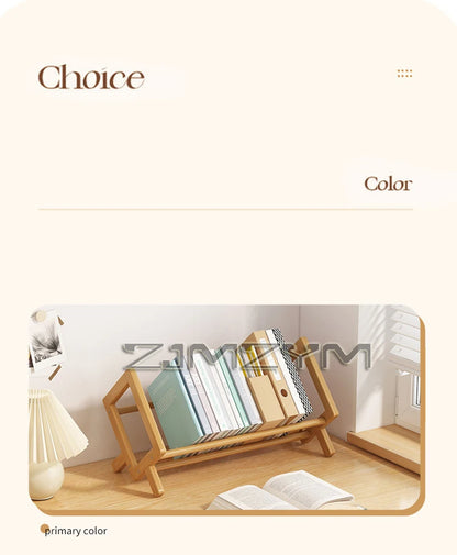 Bamboo Desktop Bookshelf - Multi-Tier Organizer