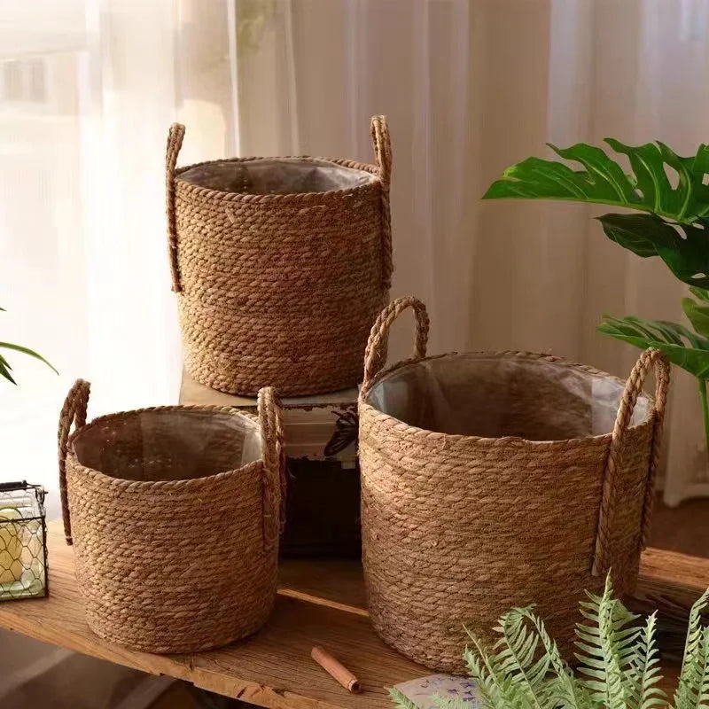 Natural Wicker Planter Basket - 20/25/30cm