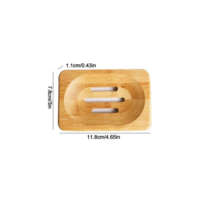 Bamboo Soap Dish - Natural Drain Tray