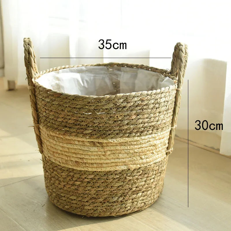 Natural Wicker Planter Basket - 20/25/30cm