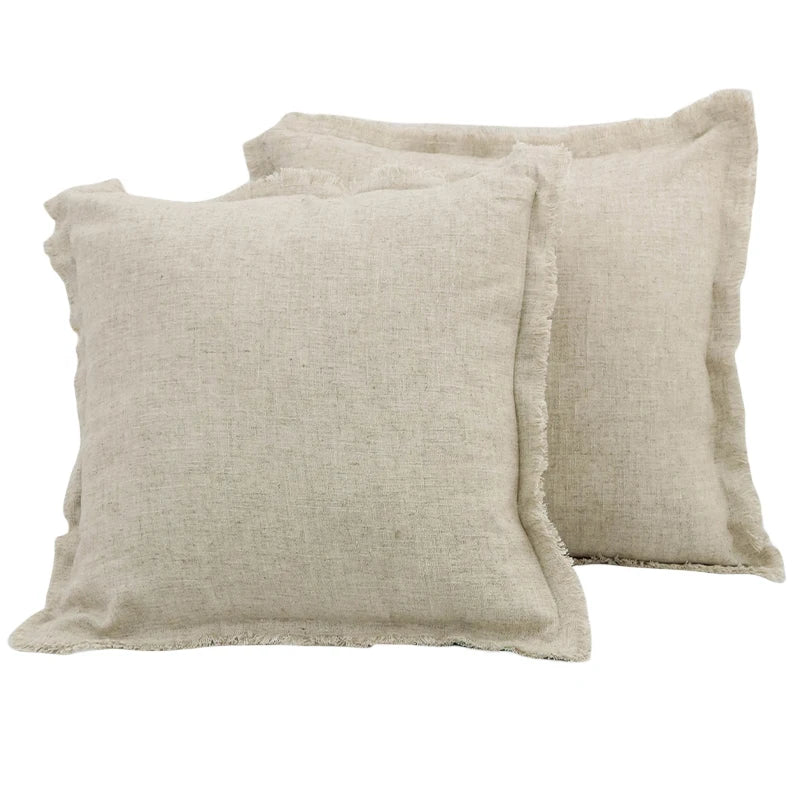 Boho Linen Cushion Cover with Tassels