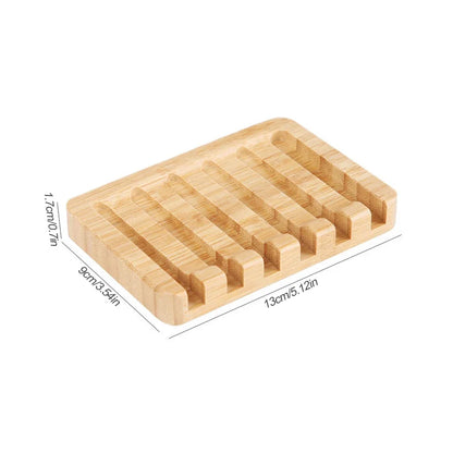 Bamboo Soap Dish - Natural Drain Tray