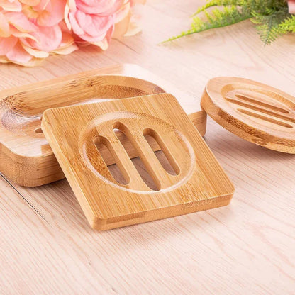 Bamboo Soap Dish - Natural Drain Tray