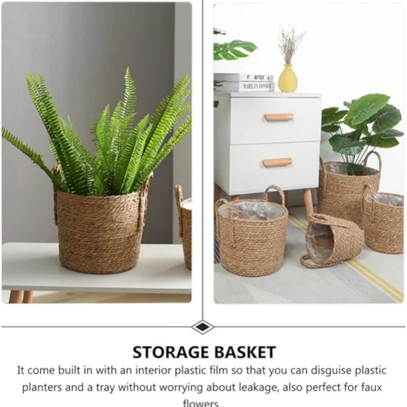 Natural Wicker Planter Basket - 20/25/30cm