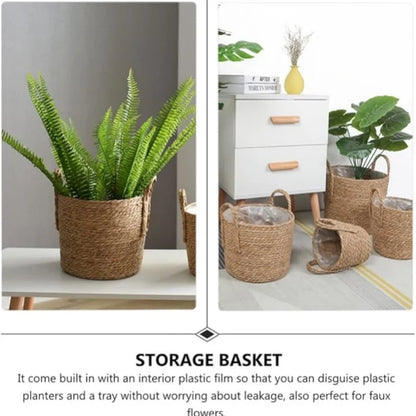 Natural Wicker Planter Basket - 20/25/30cm