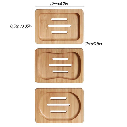 Bamboo Soap Dish - Natural Drain Tray