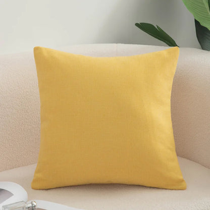Cotton Linen Cushion Cover - Solid Color