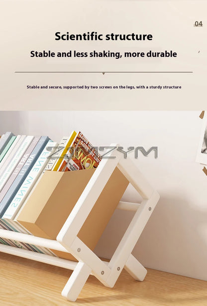 Bamboo Desktop Bookshelf - Multi-Tier Organizer