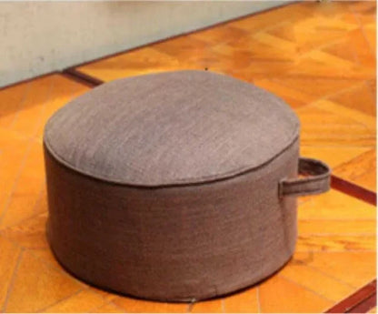 Linen Meditation Floor Cushion - Round