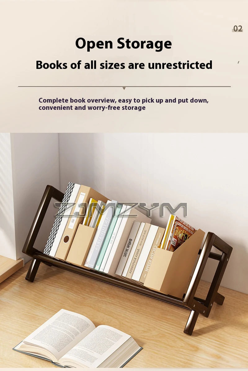 Bamboo Desktop Bookshelf - Multi-Tier Organizer