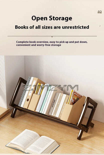 Bamboo Desktop Bookshelf - Multi-Tier Organizer