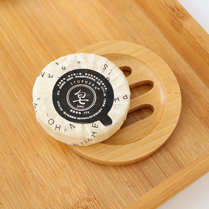 Bamboo Soap Dish - Natural Drain Tray