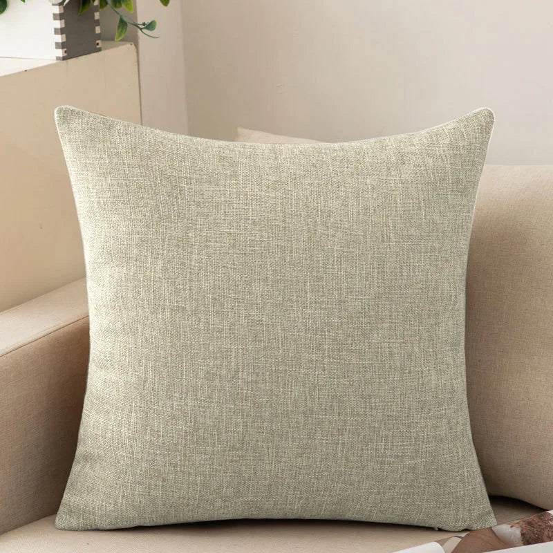 Cotton Linen Cushion Cover - Solid Color