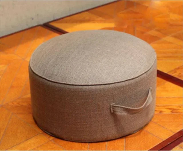 Linen Meditation Floor Cushion - Round