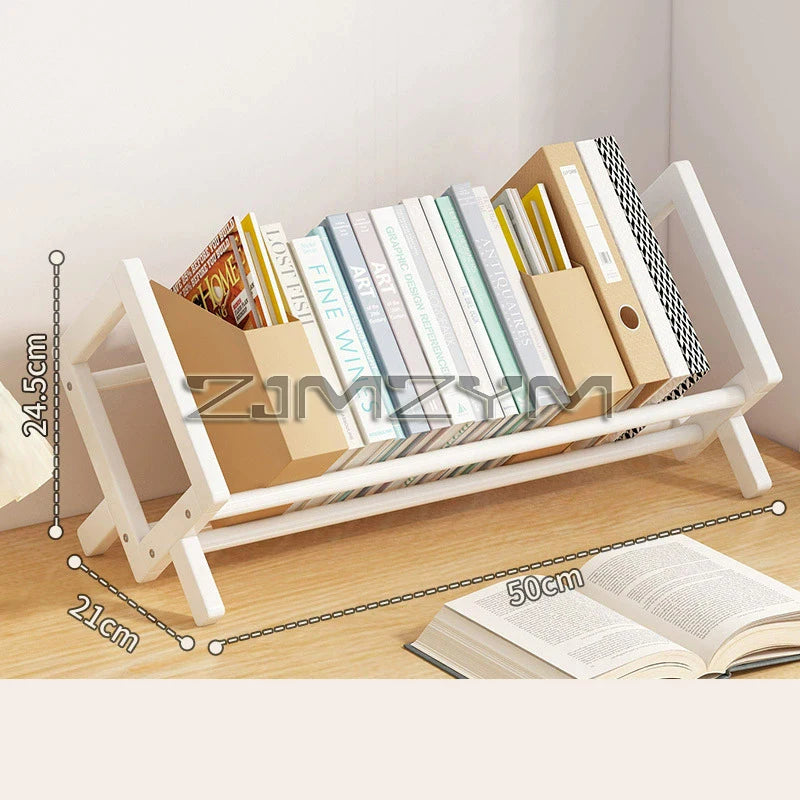 Bamboo Desktop Bookshelf - Multi-Tier Organizer