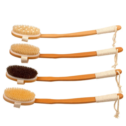 Bamboo Long Handle Bath Brush - 48cm