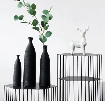 Modern Black & White Ceramic Vase