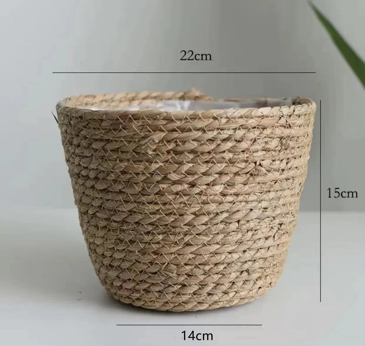 Natural Wicker Planter Basket - 20/25/30cm
