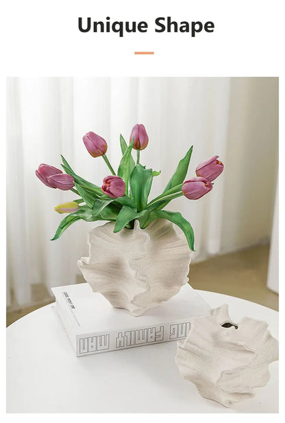 Ceramic Coral Vase - Nordic Style