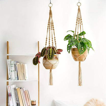 Boho Macrame Hanging Planters - Set of 2