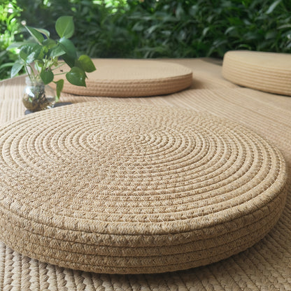 Bohemian Handmade Linen Meditation Pouf