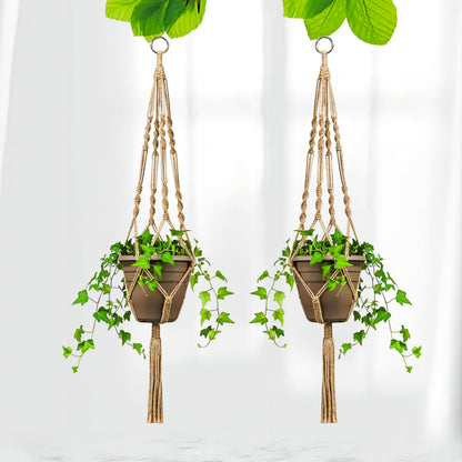Boho Macrame Hanging Planters - Set of 2