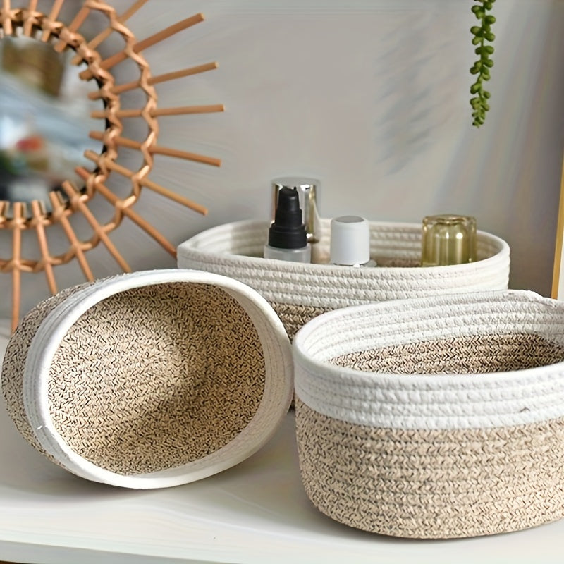 Japanese Hand-Woven Rope Storage Basket