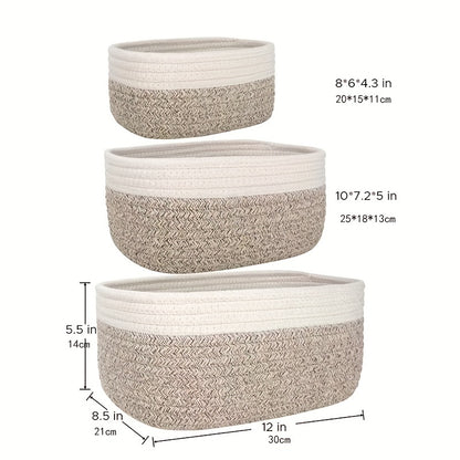 Japanese Hand-Woven Rope Storage Basket