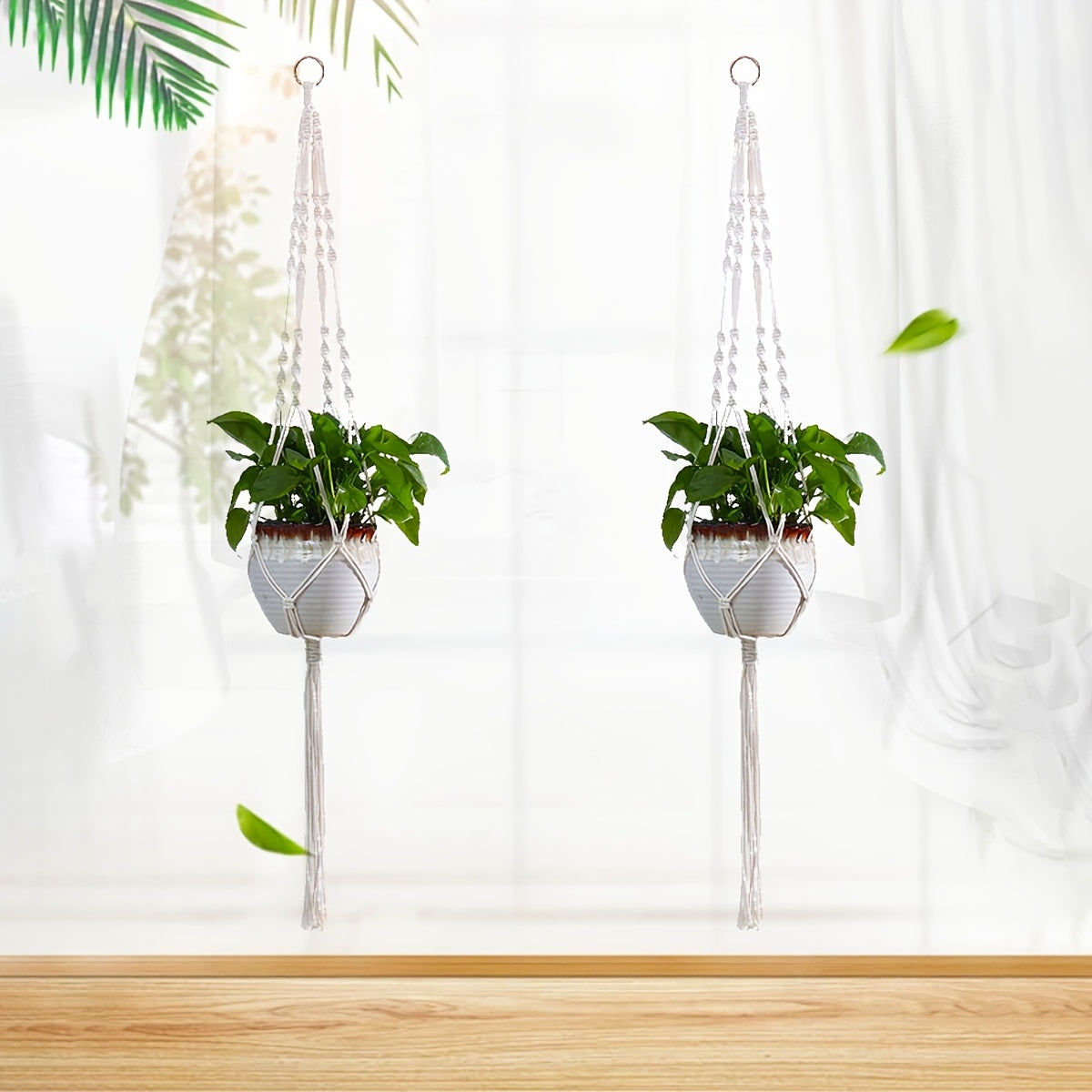 Boho Macrame Hanging Planters - Set of 2