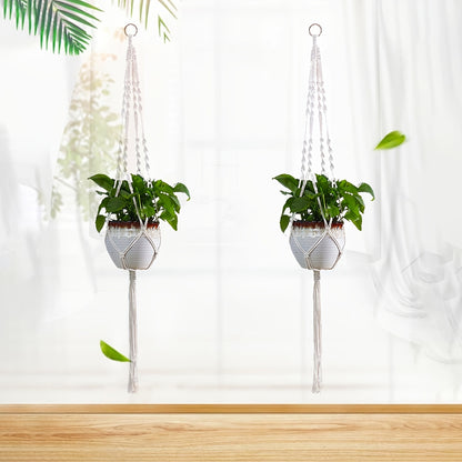 Boho Macrame Hanging Planters - Set of 2