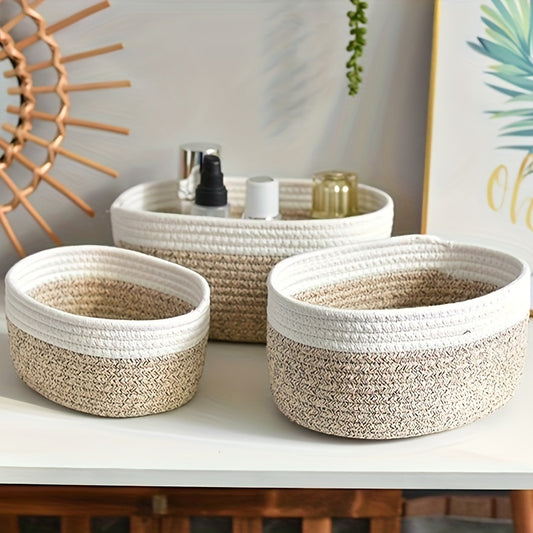 Japanese Hand-Woven Rope Storage Basket